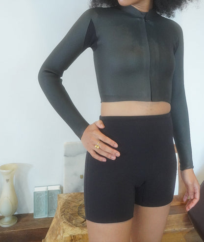 LILi / Rubber Short Zip Jacket　ショートジップジャケット