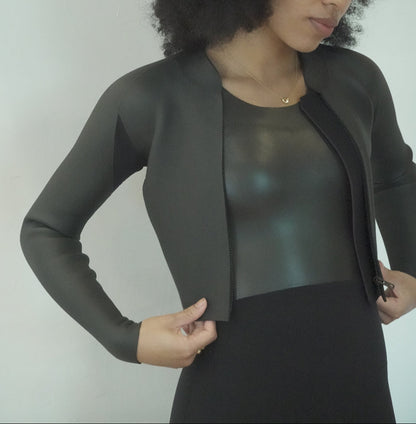 LILi / Rubber Short Zip Jacket　ショートジップジャケット