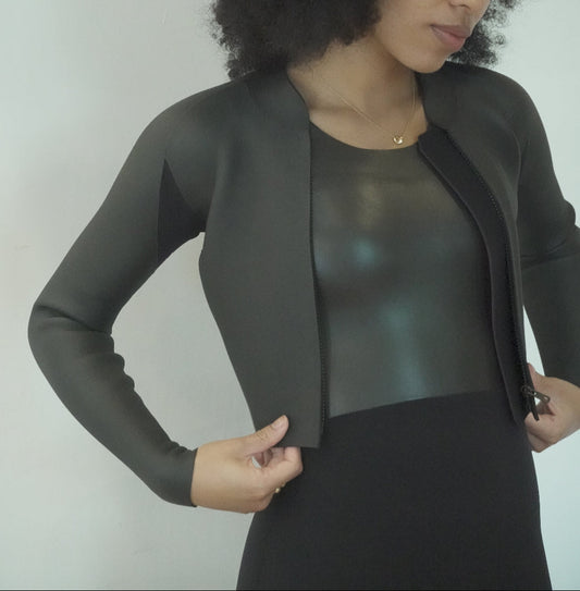 LILi / Rubber Short Zip Jacket　ショートジップジャケット