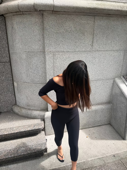 Callie 5.5 / Square Neck Top　スクエアネック5.5分袖トップ