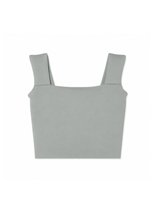 Callie / square neck tank top-Sand sage  スクエアネックタンクトップ